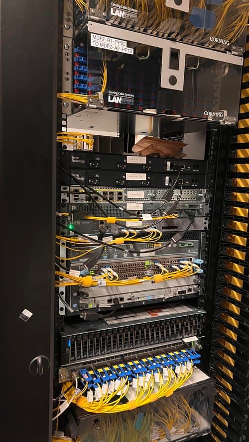 LoVolta enterprise data server rack with structured cabling in NYC